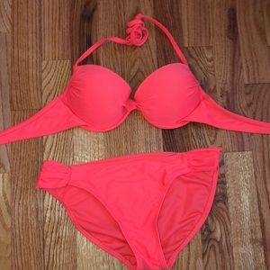 Coral bathing suit